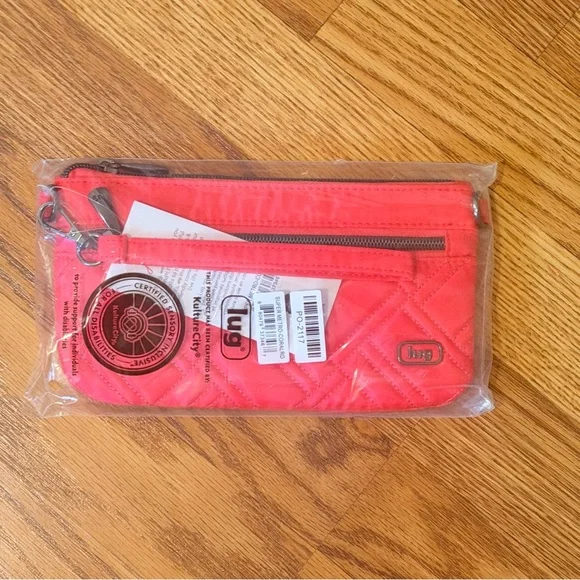 Lug Super Metro w/ Wristlet Coral Red NWT - Picture 2 of 5